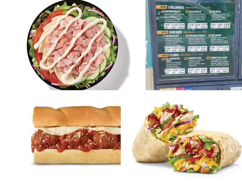 Subway Menu