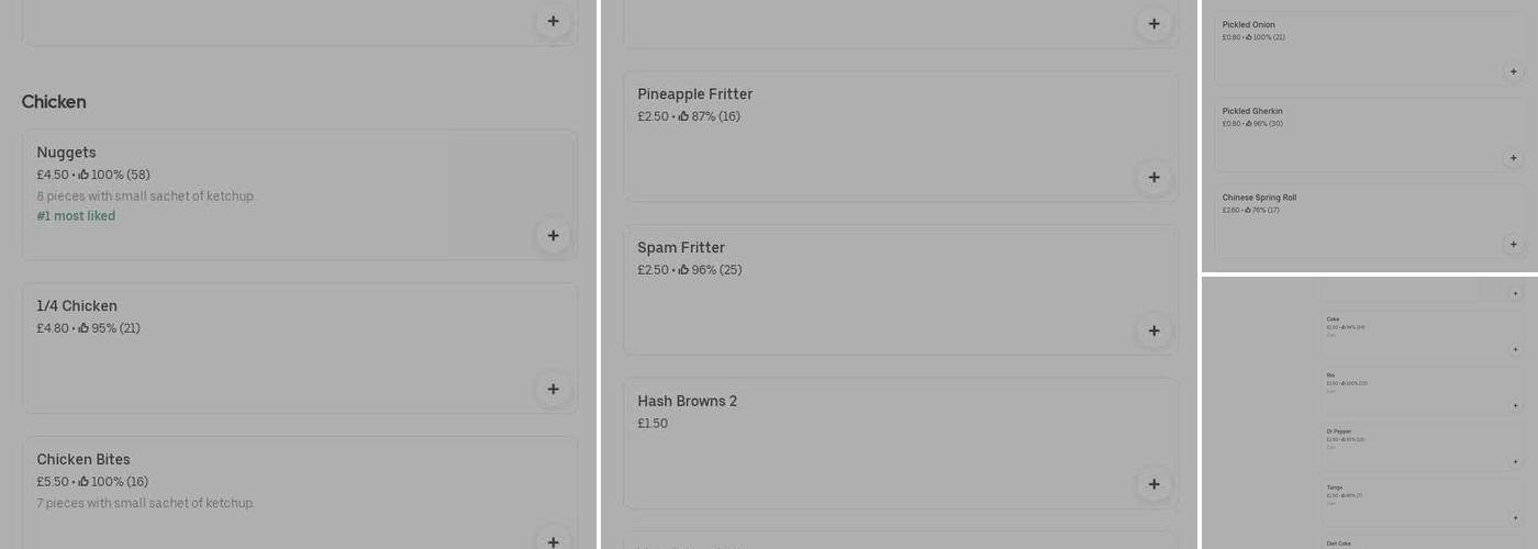 Isleworth Fish Bar Menu