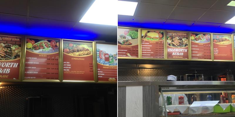 Isleworth Kebabs Menu