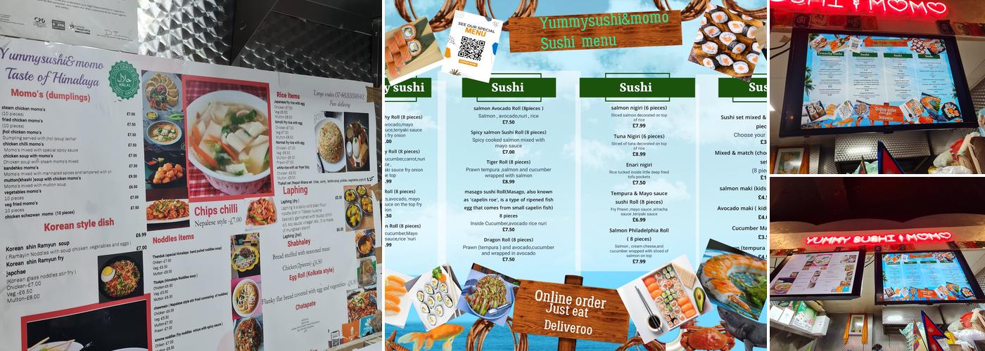 Yummy sushi & momo Menu