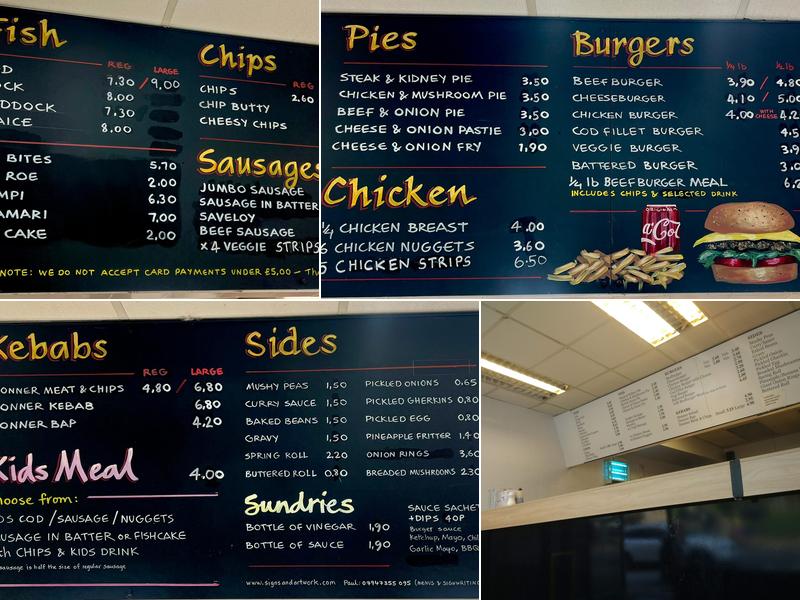 Nim's Fish & Chips Menu