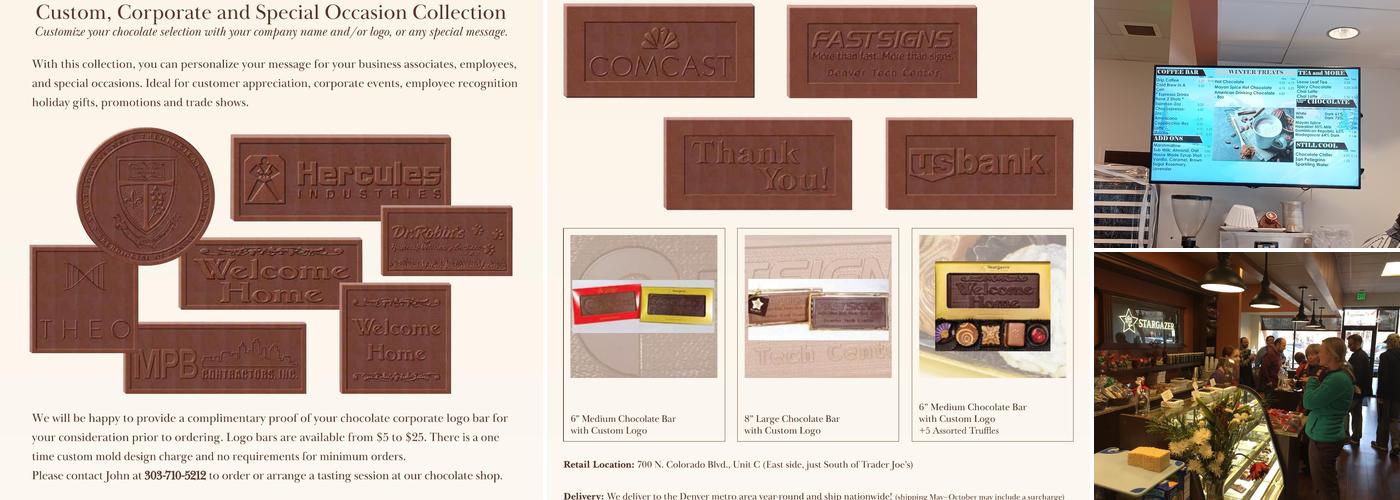 Stargazer Fine Chocolates and Coffee Menu