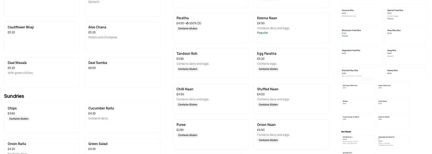 Woodhouse Tandoori Menu