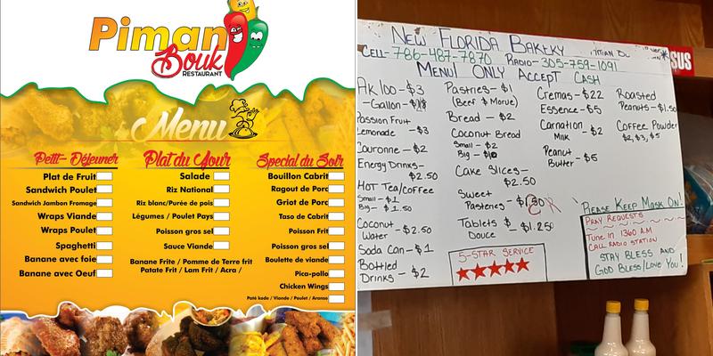 Piman Bouk Bakery Menu