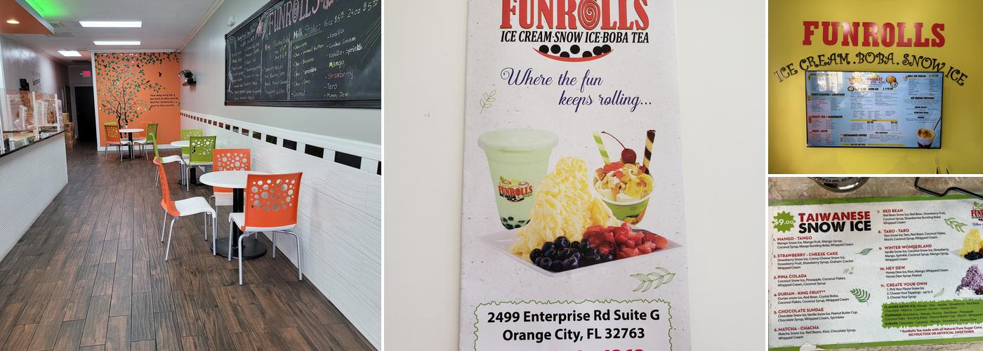 Funrolls Ice Cream & Boba Menu