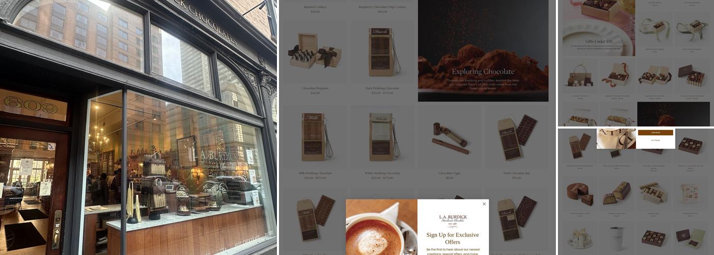 L.A. Burdick Handmade Chocolates Menu