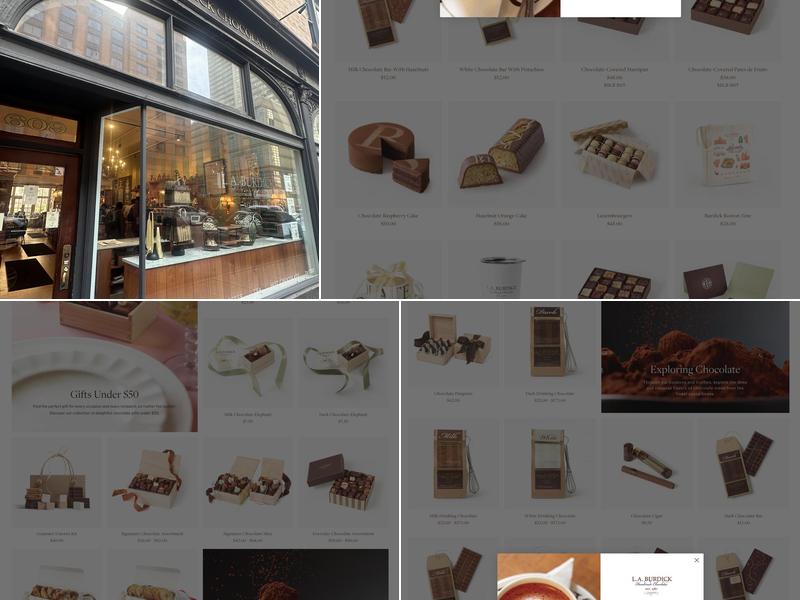 L.A. Burdick Handmade Chocolates Menu