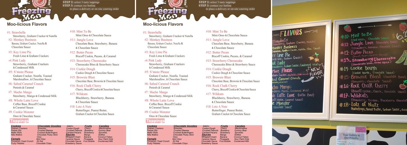 Freezing Moo Olathe Menu