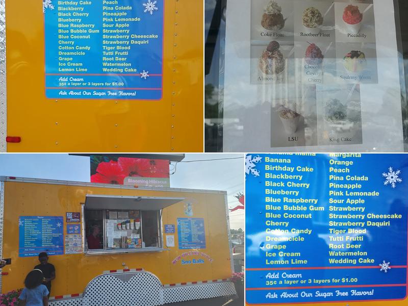 Frostys Sno Shak Menu