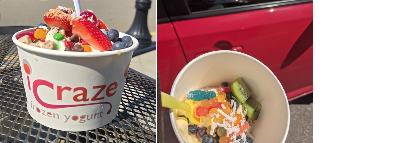 I Craze Yogurt Menu