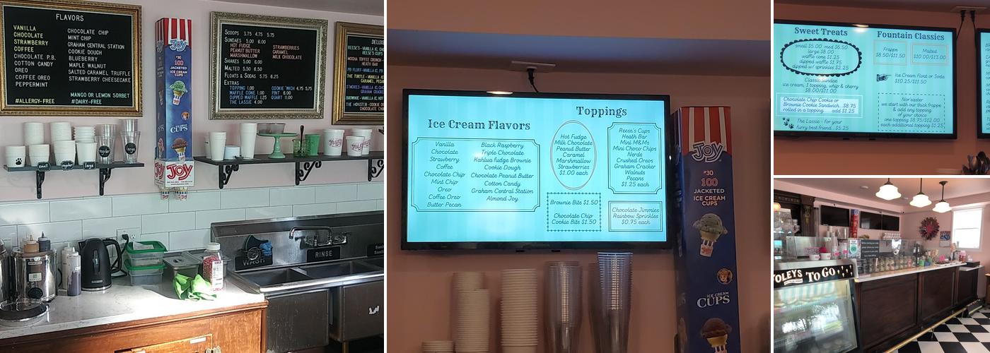 Foleys Ice Cream Shoppe Menu