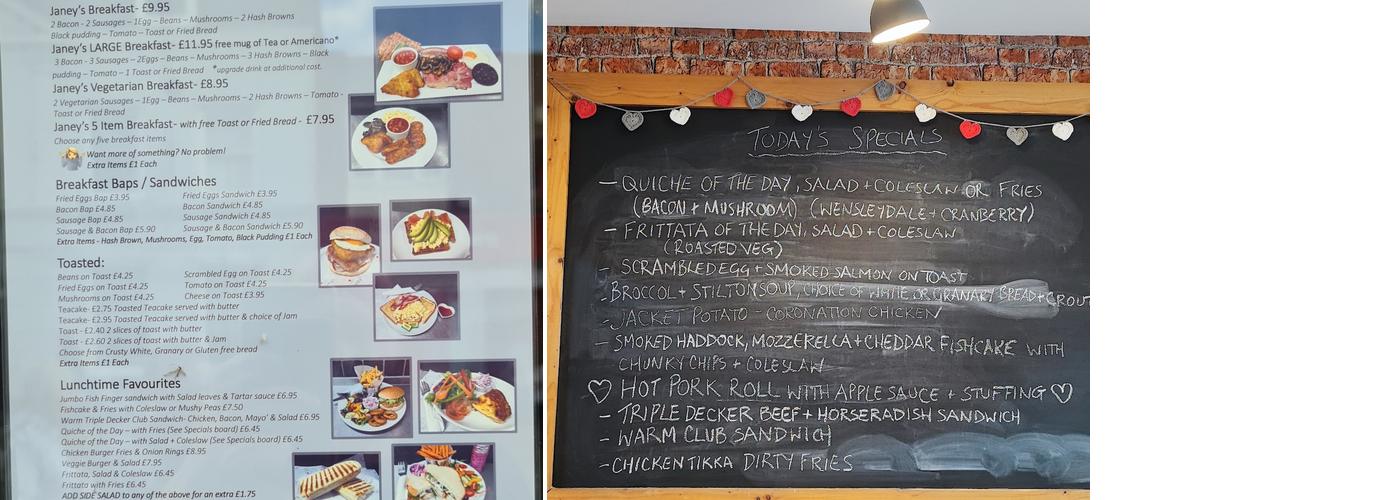 Janey's Menu