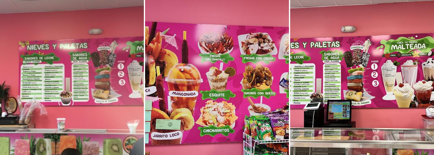 Paleteria La Monarca Michoacana Menu