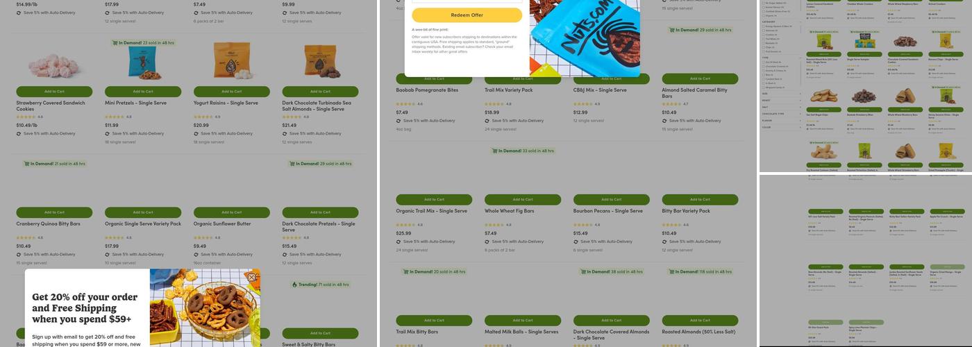 Nuts.com Menu