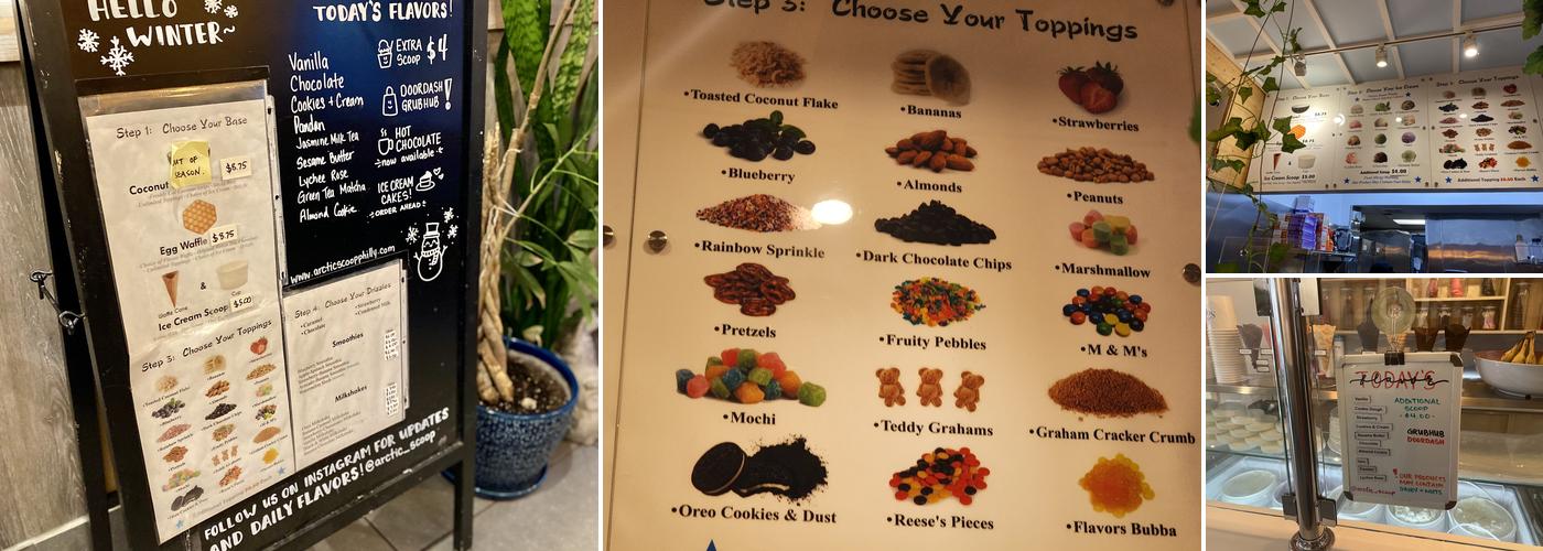 Arctic Scoop Menu