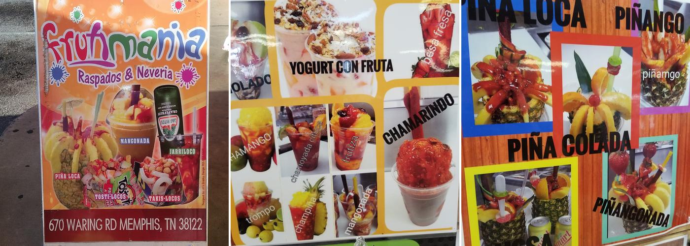 Frutimania Menu