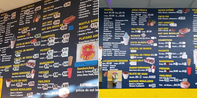 Refresqueria Rio Azul Menu