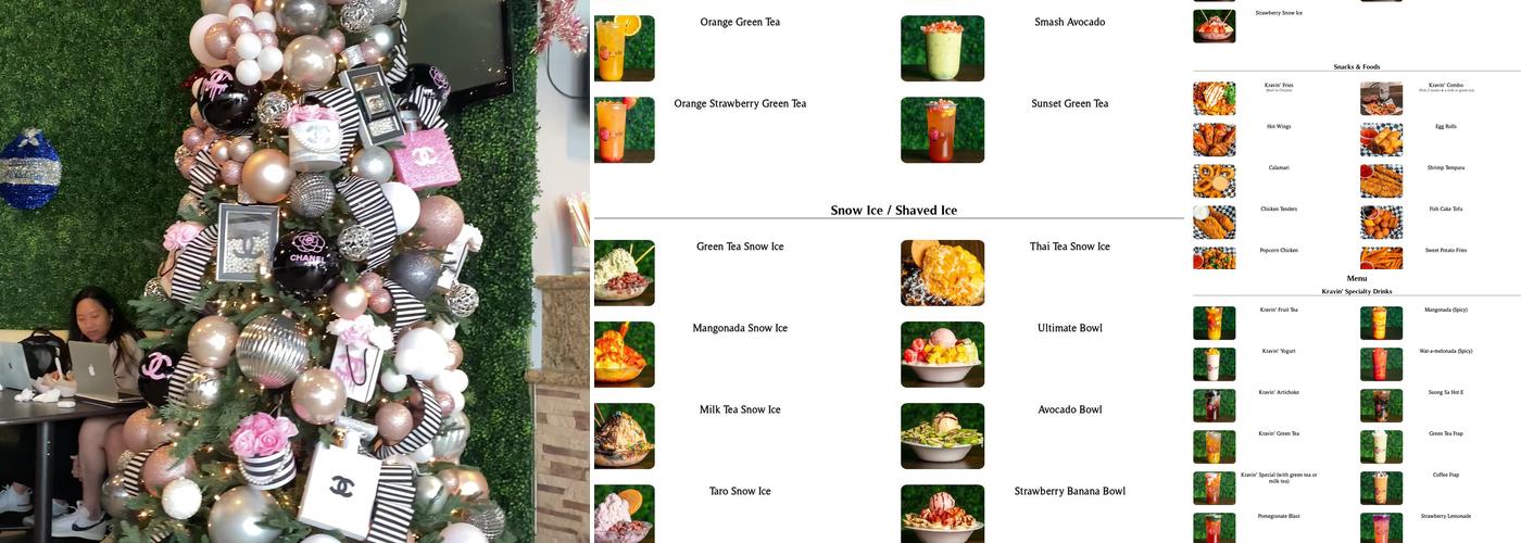 Kravin Fruit Bar Menu
