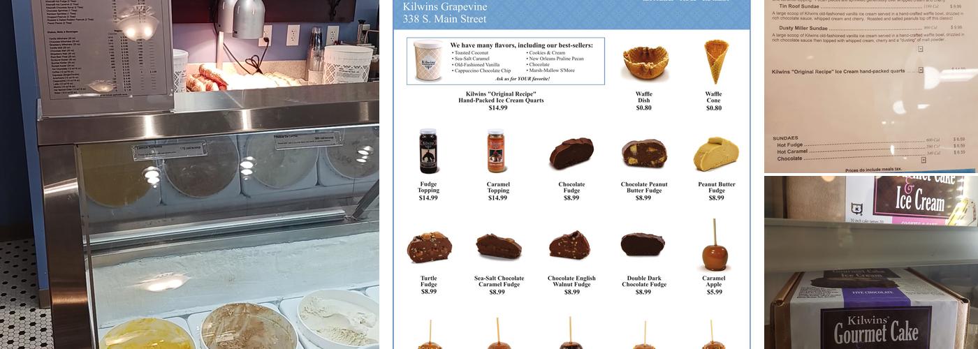 Kilwins Grapevine Menu