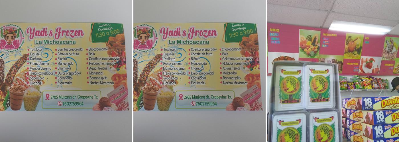 Paleteria Michoacana Menu