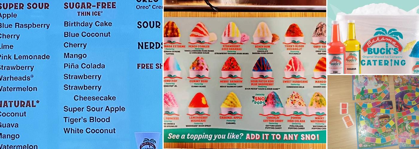 Bahama Buck's - New Braunfels Menu