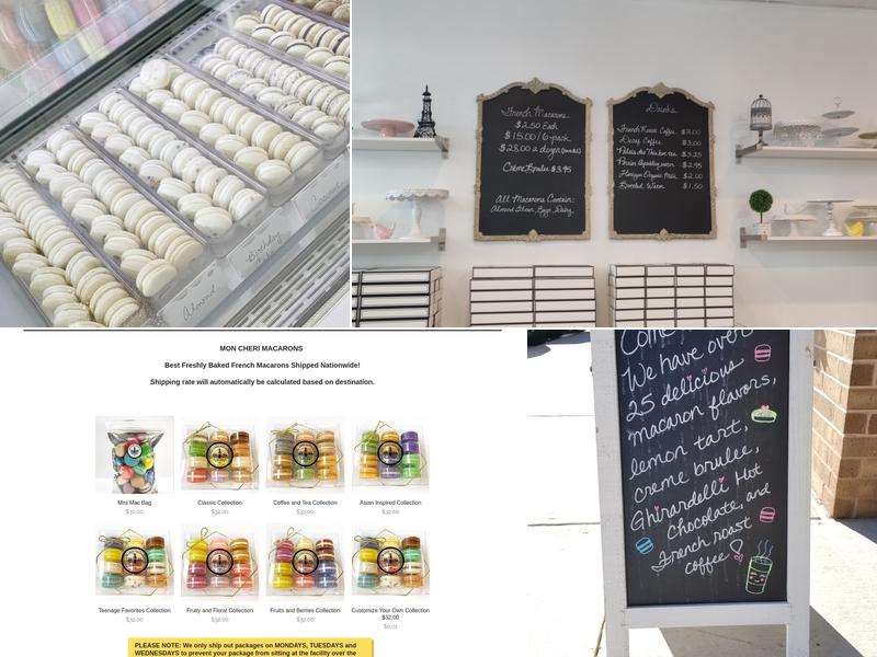 Mon Cheri Macarons Menu