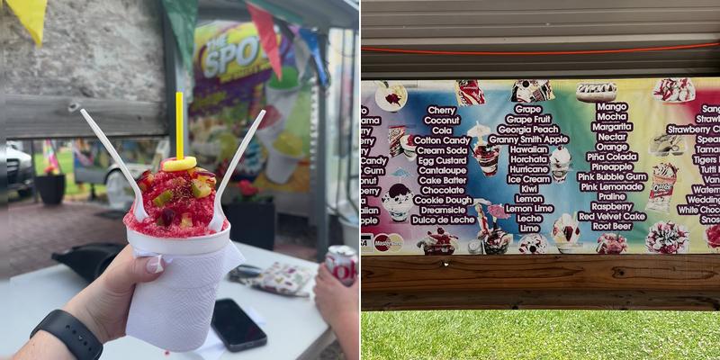 The Spot Sno-Balls & More Menu