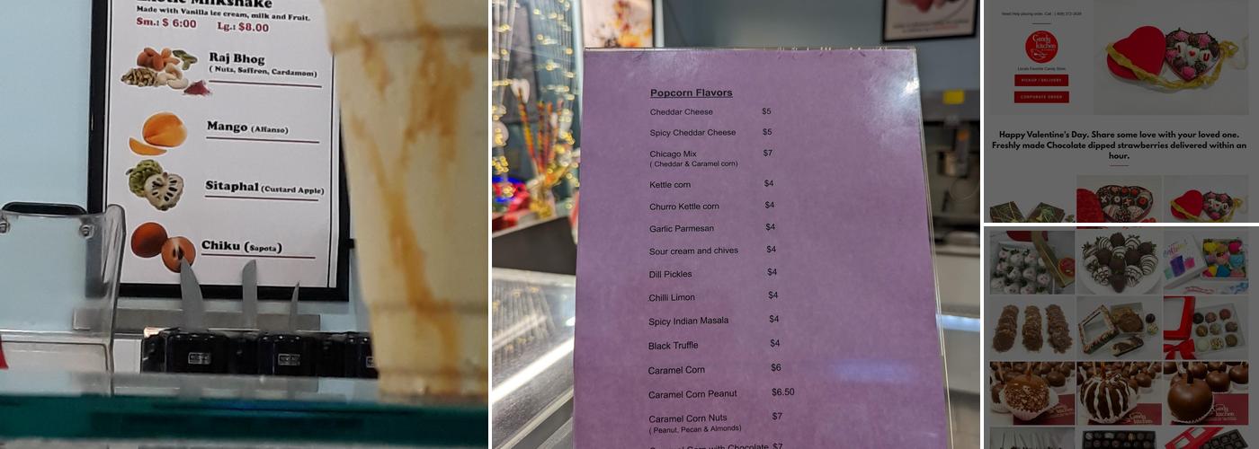 San Jose Candy Kitchen Menu