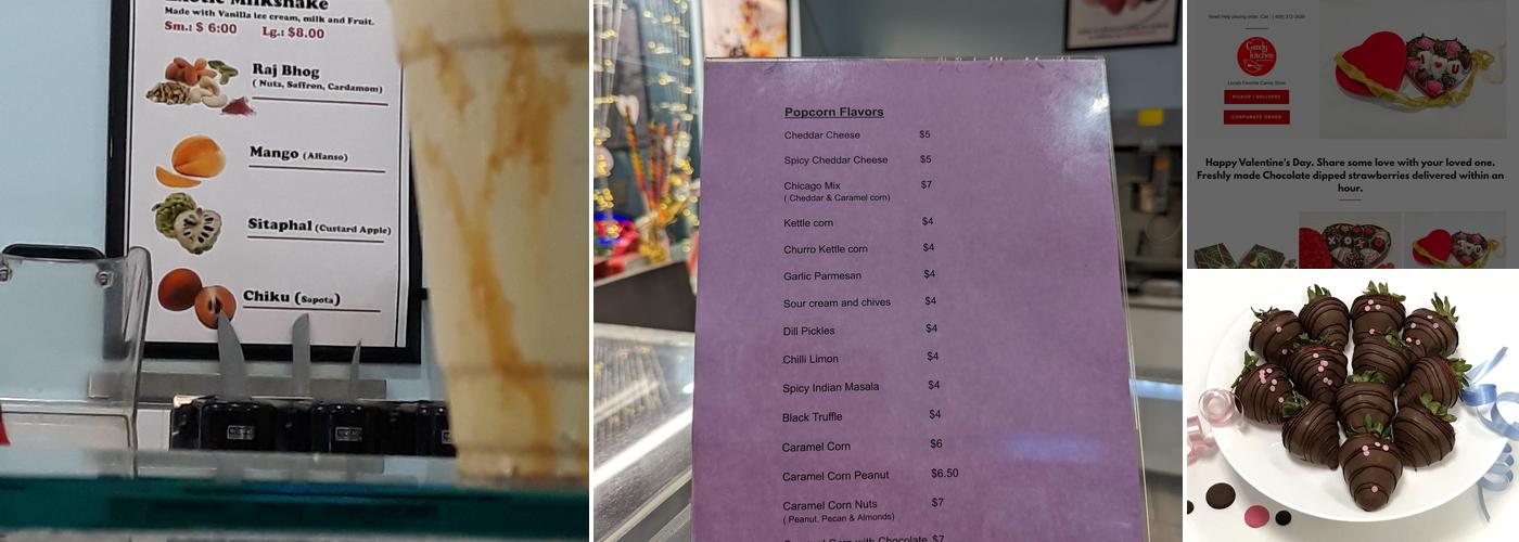 San Jose Candy Kitchen Menu