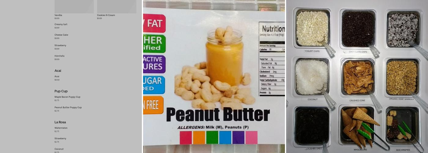 Yogurt Zone East Hills Menu