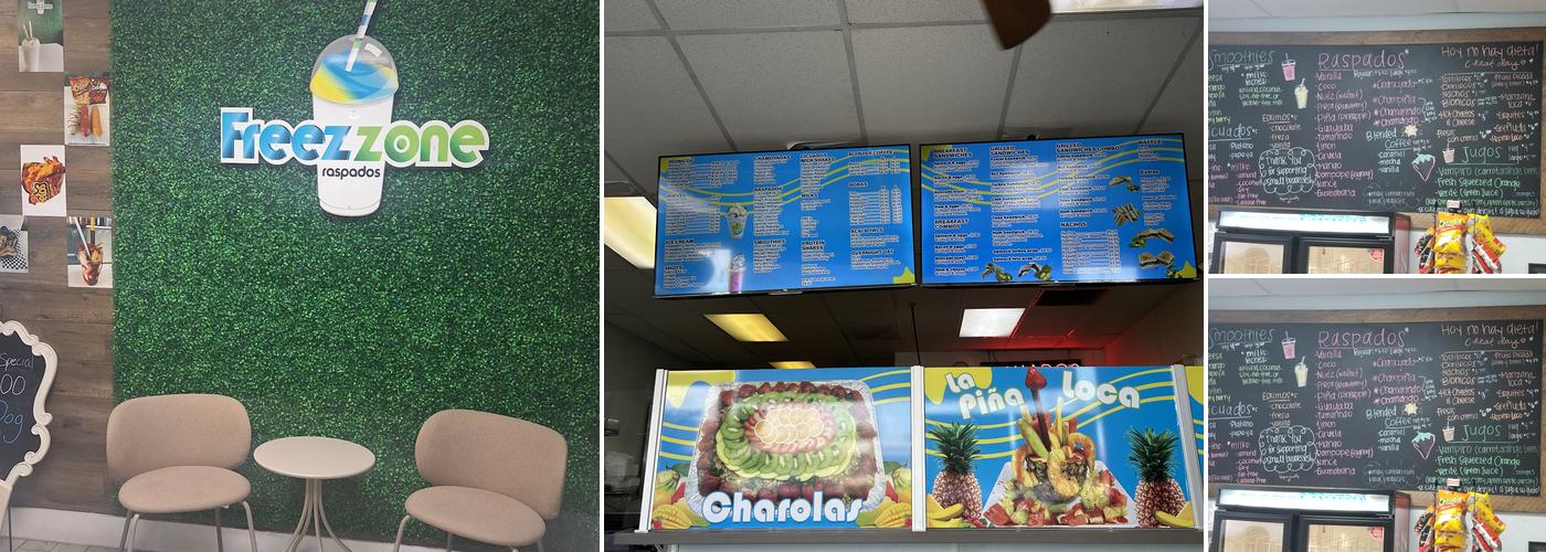 Freezzone Raspados Menu