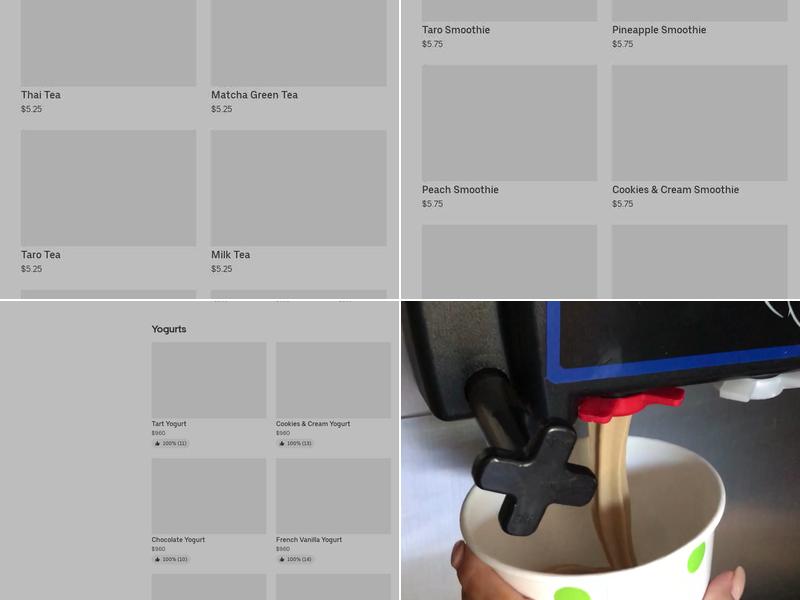 Tutti Frutti Frozen Yogurt Menu