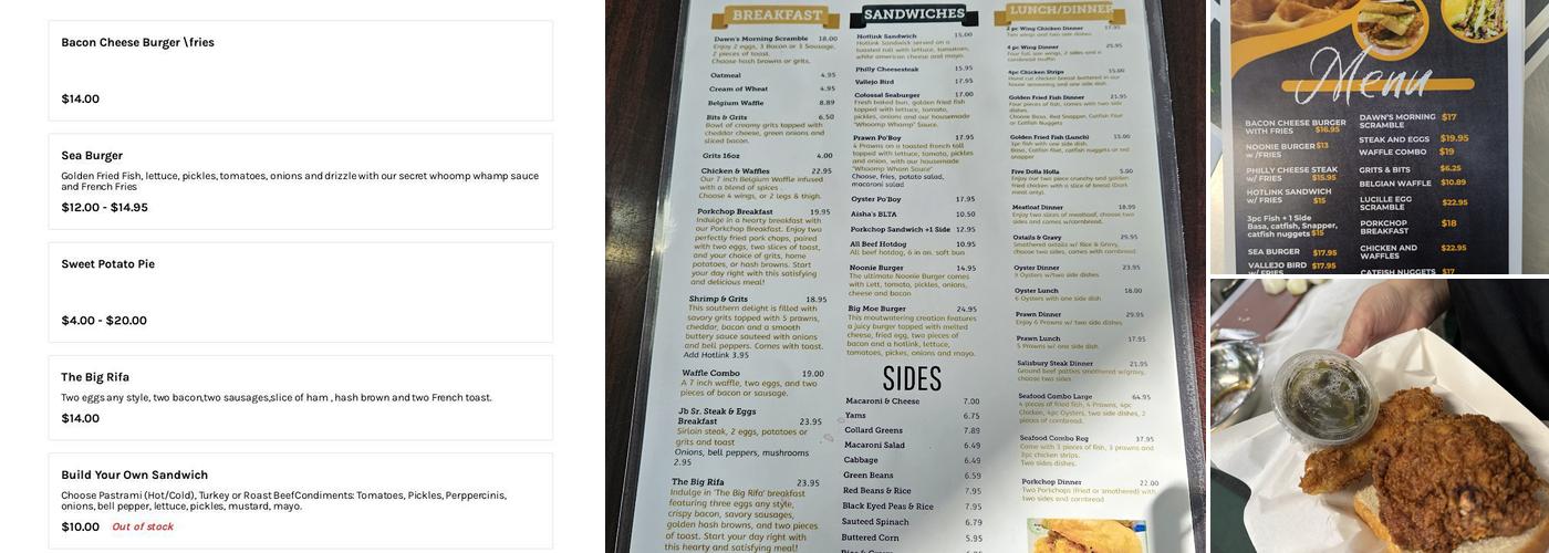 Noonie’s Place Menu