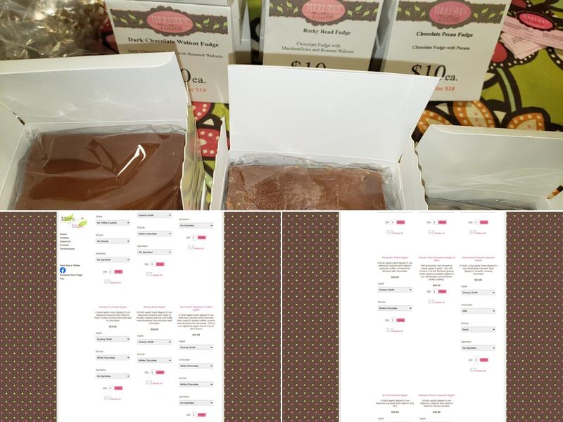 Terri Sue's Toffee Menu