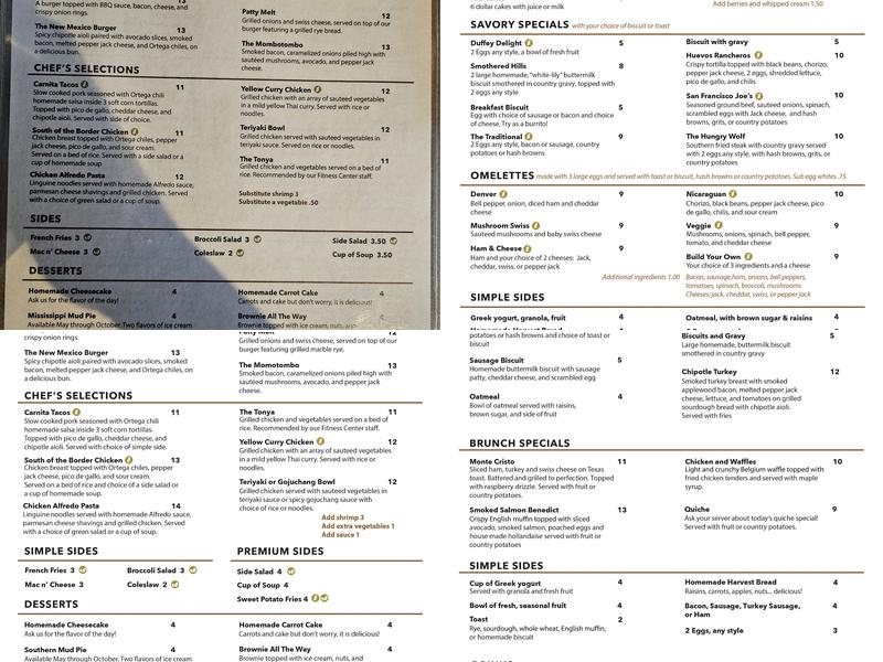 Mustard Seed Cafe Menu