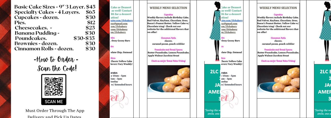 2LC Bakery Menu