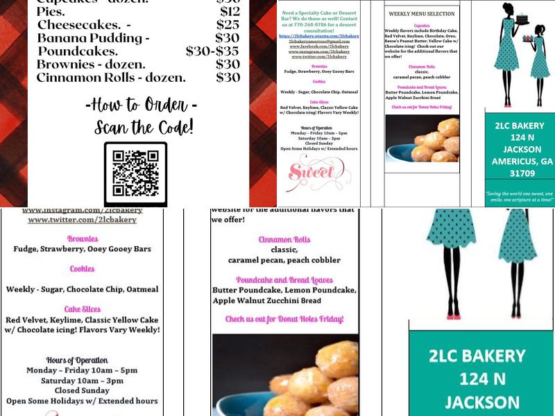2LC Bakery Menu
