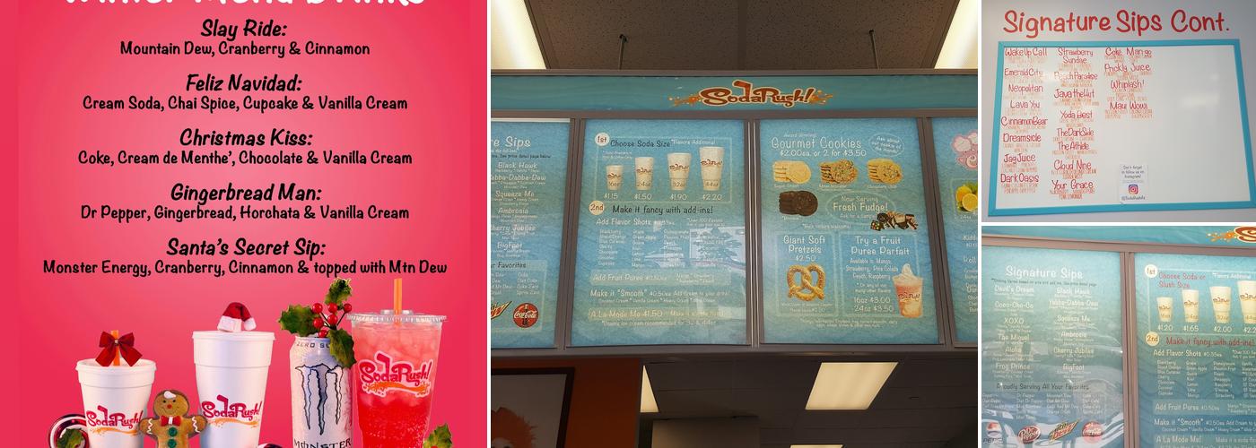 Soda Rush Menu