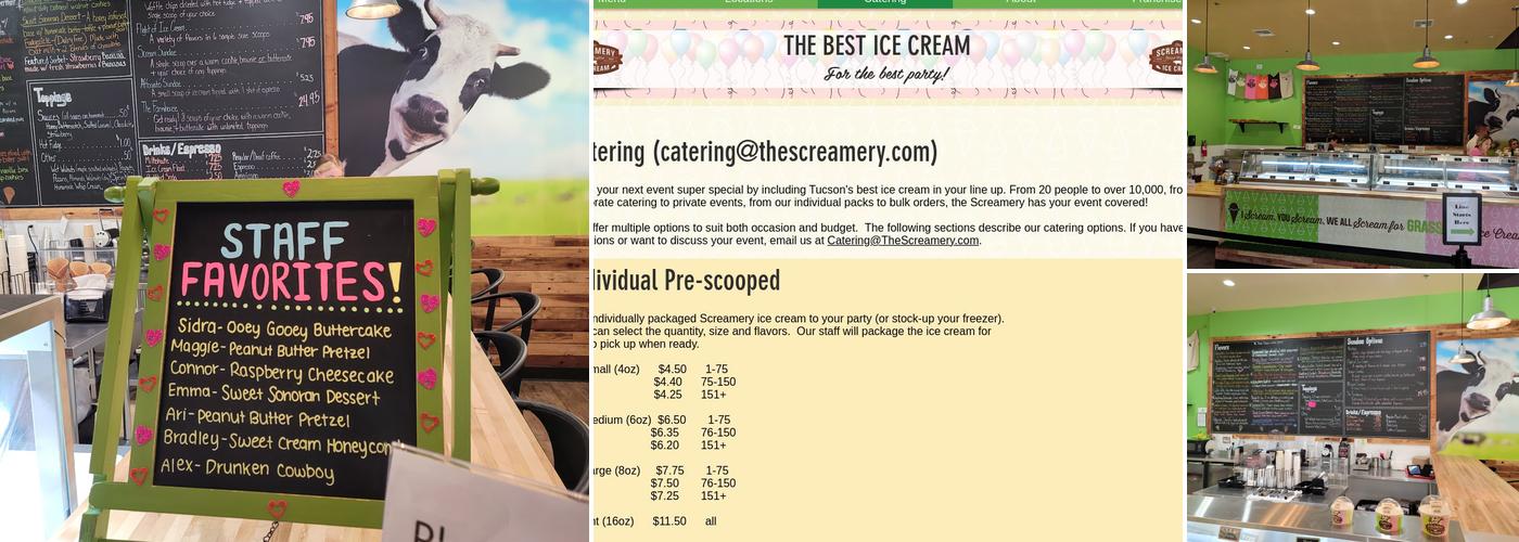 The Screamery (Tatum Blvd Location) Menu