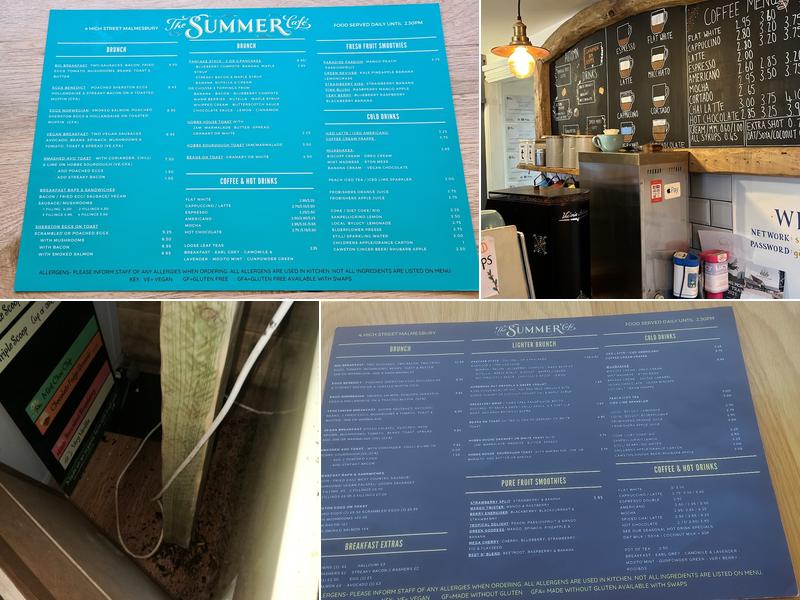 The Summer Cafe Menu