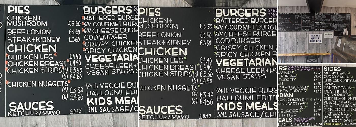 Tetbury Fish & Chips Menu