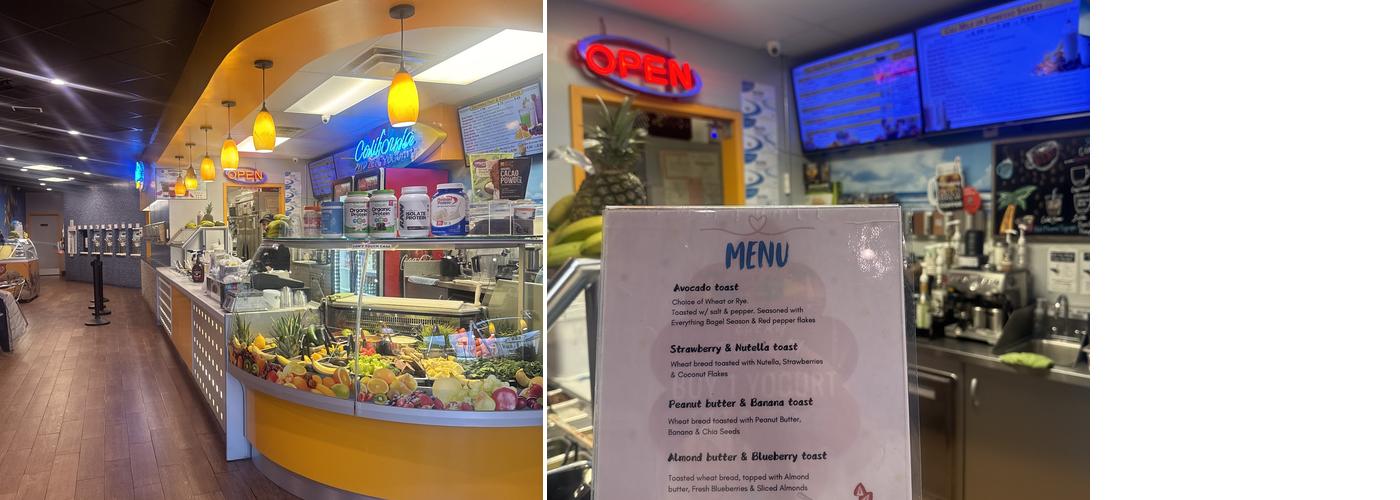 California Yogurt & Juice Bar Menu