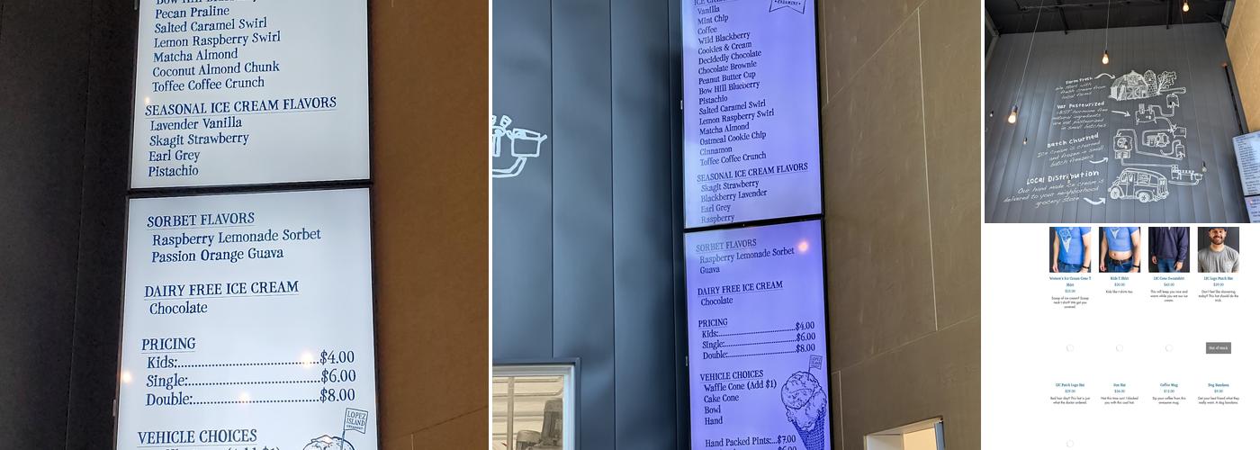Lopez Island Creamery Menu