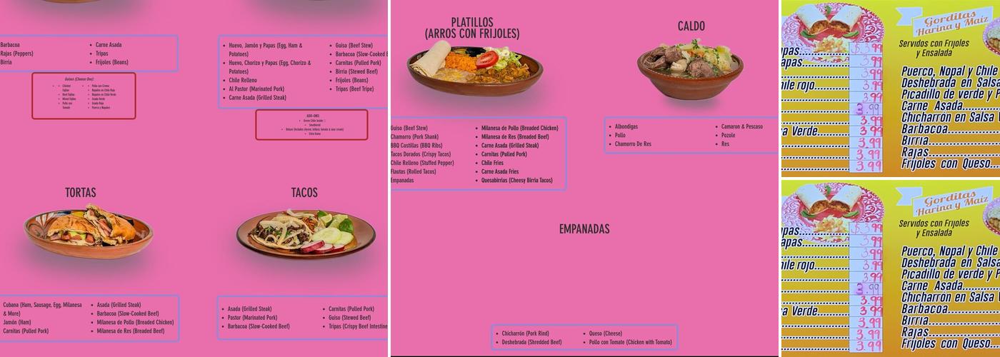 La Tarahumara Market Menu
