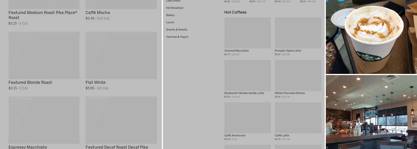 Starbucks Coffee Company Menu