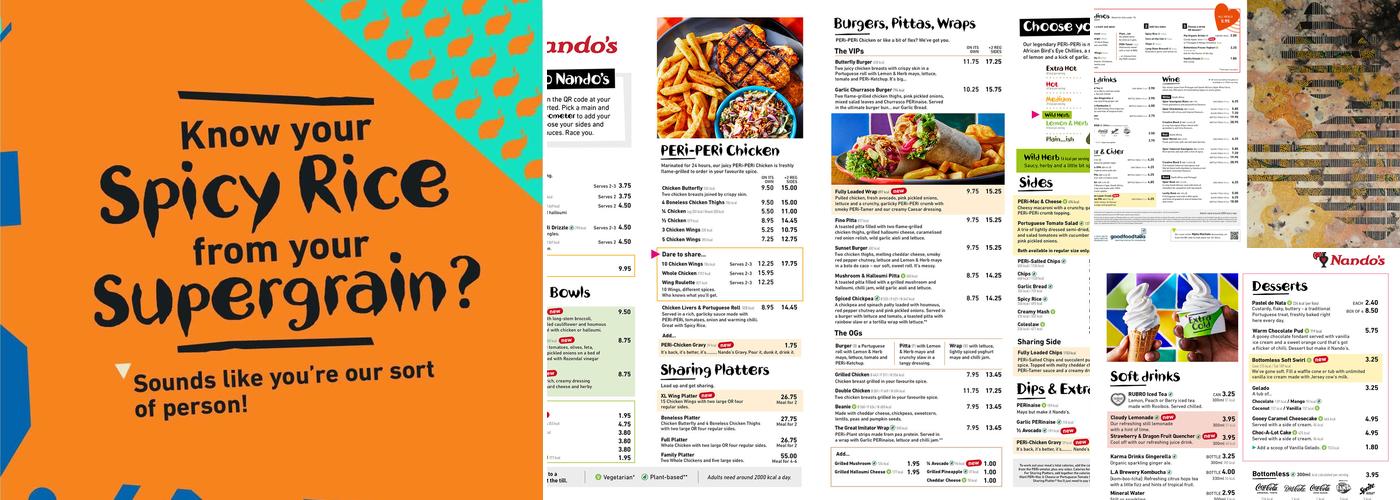 Nando's Newport - Friars Walk Menu