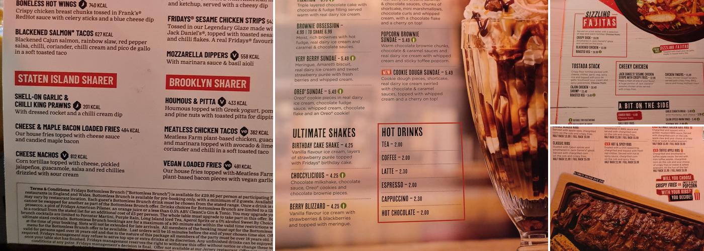 TGI Fridays - Newport Menu