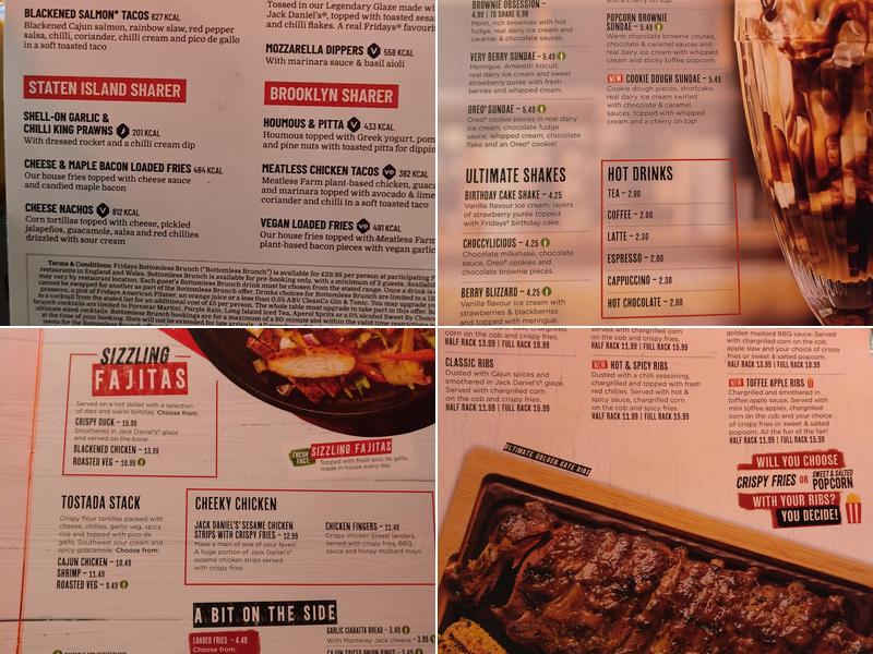 TGI Fridays - Newport Menu