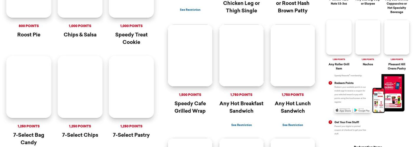 Speedway Menu