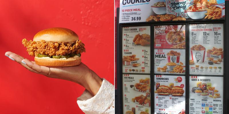 KFC Menu